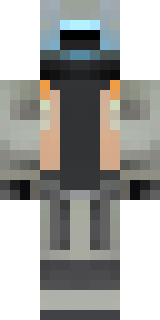 a battle-worn pilot in orange plating with scorch marks
