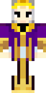 a young king in an ermine-trimmed purple cloak and gold crown