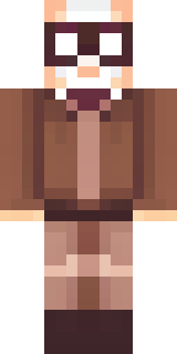 a friendly villager librarian in brown robes with glasses