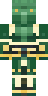 a jade samurai in green and gold ceremonial armor