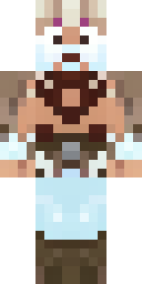 a frost viking in white furs and a horned helm