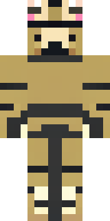a piglin brute in gold armor with a snout and tusks