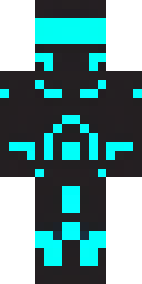 a neon cyber-ninja in dark bodysuit with teal light trim