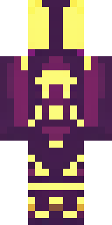 a nether hunter in crimson hide with glowing gold trim