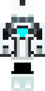 a mecha pilot in a white flight suit with a segmented helmet