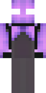 an enderman-inspired figure, tall and black with purple eyes