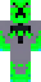 a charged creeper skin crackling with blue electricity