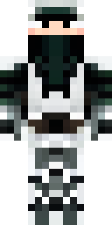 a white-clad ninja with silver throwing stars and a hood