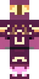 a nether hunter in crimson hide with glowing gold trim