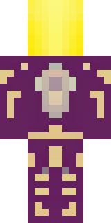 a nether hunter in crimson hide with glowing gold trim