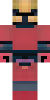 a samurai in red lacquered armor with a horned helmet
