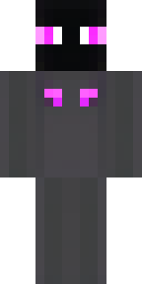 an enderman-inspired figure, tall and black with purple eyes