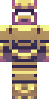 a piglin brute in gold armor with a snout and tusks