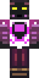 a nether hunter in crimson hide with glowing gold trim
