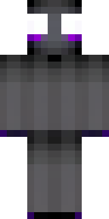 an enderman-inspired figure, tall and black with purple eyes