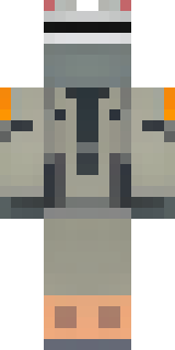 a battle-worn pilot in orange plating with scorch marks