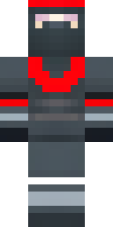 a shadow ninja in matte black with a red scarf