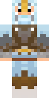 a frost viking in white furs and a horned helm