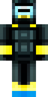 a modern scuba diver in a black wetsuit with a yellow tank