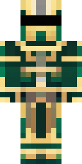 a jade samurai in green and gold ceremonial armor