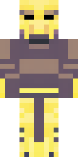 a piglin brute in gold armor with a snout and tusks