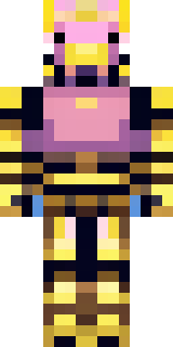 a piglin brute in gold armor with a snout and tusks