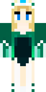 a queen in a flowing emerald gown with a silver tiara