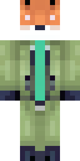 an anthropomorphic fox in a green explorer jacket