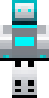 a sleek white service robot with a single cyan sensor