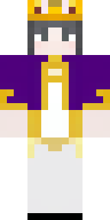 a young king in an ermine-trimmed purple cloak and gold crown