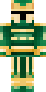a jade samurai in green and gold ceremonial armor