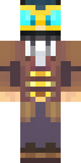 a steampunk inventor in a brown leather coat and brass goggles