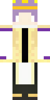 a young king in an ermine-trimmed purple cloak and gold crown