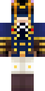 an airship captain in a navy coat with copper gadgets