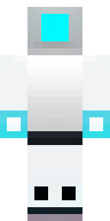 a sleek white service robot with a single cyan sensor