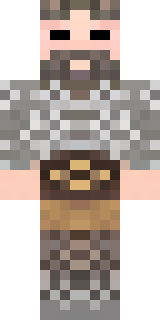 a viking warrior in fur and iron with a braided beard