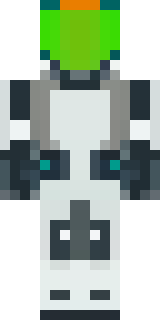 a mecha pilot in a white flight suit with a segmented helmet