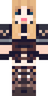 a shieldmaiden in leather armor with war paint