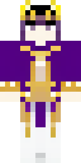 a young king in an ermine-trimmed purple cloak and gold crown