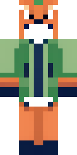 an anthropomorphic fox in a green explorer jacket