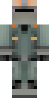 a battle-worn pilot in orange plating with scorch marks