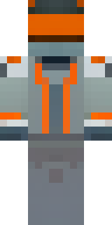 a battle-worn pilot in orange plating with scorch marks