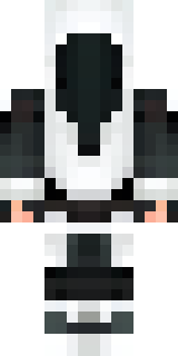 a white-clad ninja with silver throwing stars and a hood