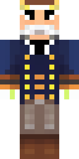 an airship captain in a navy coat with copper gadgets