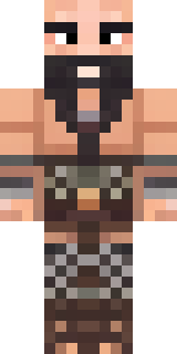 a viking warrior in fur and iron with a braided beard