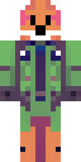 an anthropomorphic fox in a green explorer jacket