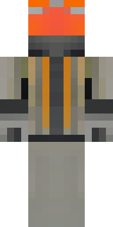 a battle-worn pilot in orange plating with scorch marks