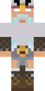 a frost viking in white furs and a horned helm