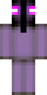an enderman-inspired figure, tall and black with purple eyes