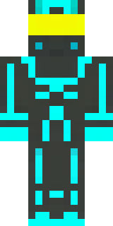 a neon cyber-ninja in dark bodysuit with teal light trim